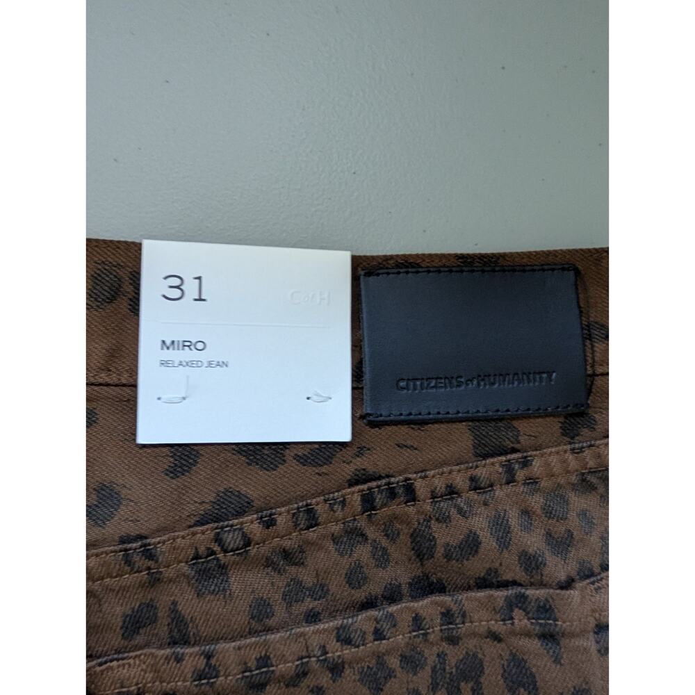 NWT Citizens of Humanity Miro Long Relaxed Jean Waist 34 Sepia Cheetah #7A617 - Picture 8 of 13